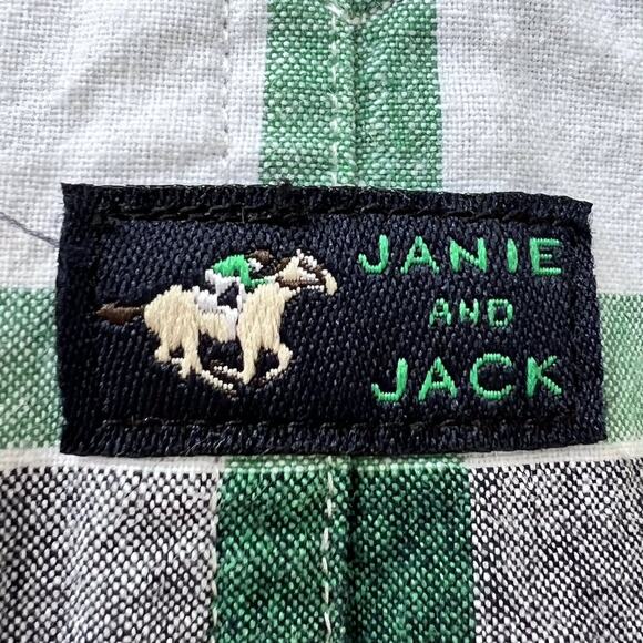 Janie And Jack Boys Plaid Shortalls Boys Size 18-24 Months - Picture 10 of 11